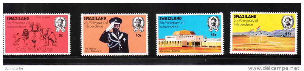 Swaziland 1973 Independence Flag Coat Of Arms King MNH - Swaziland (1968-...)
