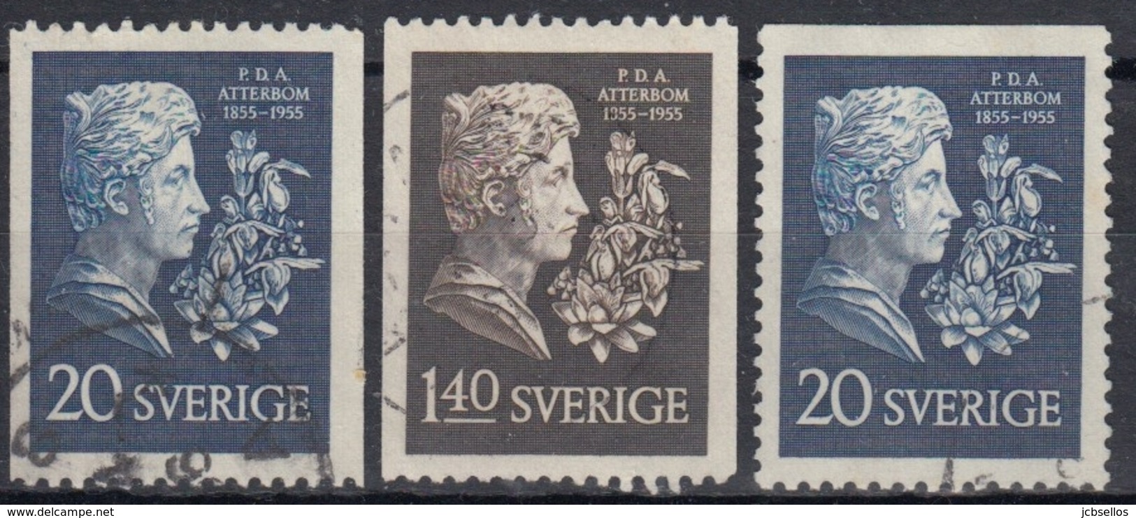 SUECIA 1955 Nº 404/05 + 404a USADO - Oblitérés