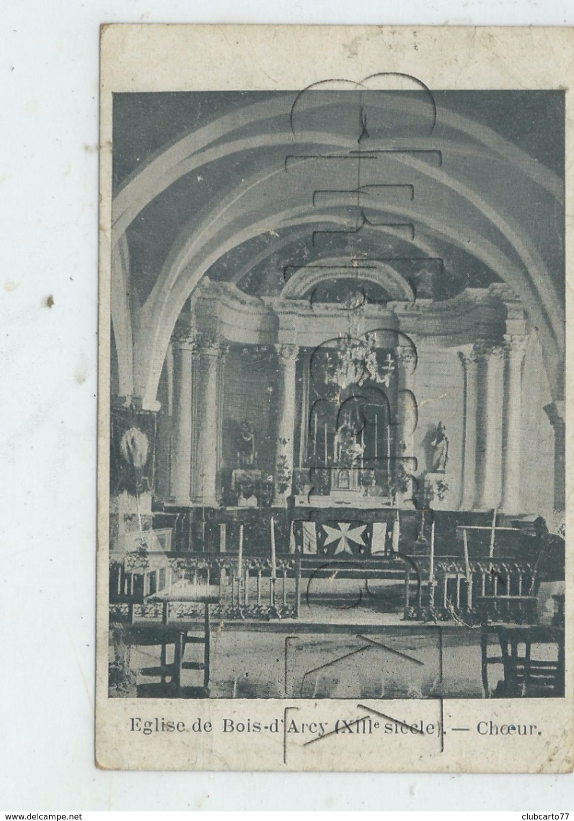 Bois-d'Arcy (Yvelines) : L´intérieur De L´église Au Niveau Du Choeur Env 1915 PF. - Bois D'Arcy