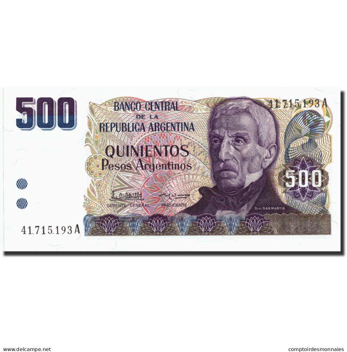 Billet, Argentine, 500 Pesos Argentinos, Undated 1984, Undated 1984, KM:316a - Argentine