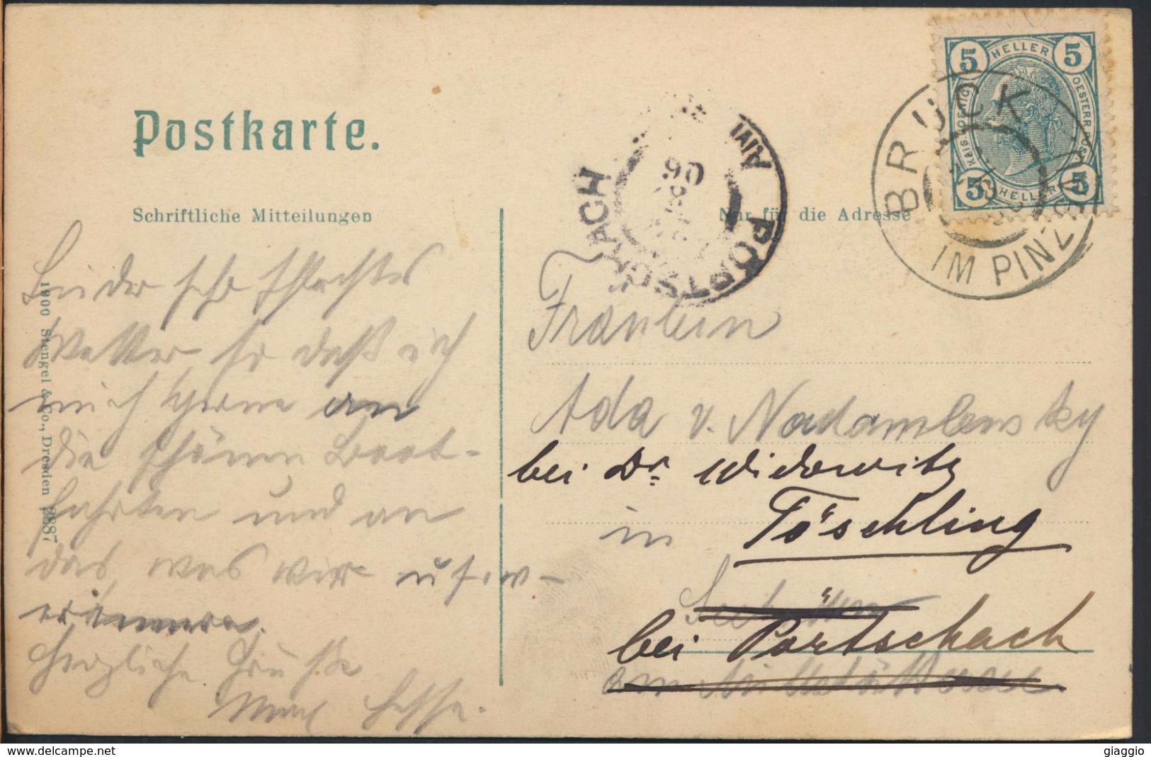 °°° 4661 - ANFANG DER SIGMUNDTHUMKLAMM KAPRUNERTAL - 1906 With Stamps °°° - Kaprun