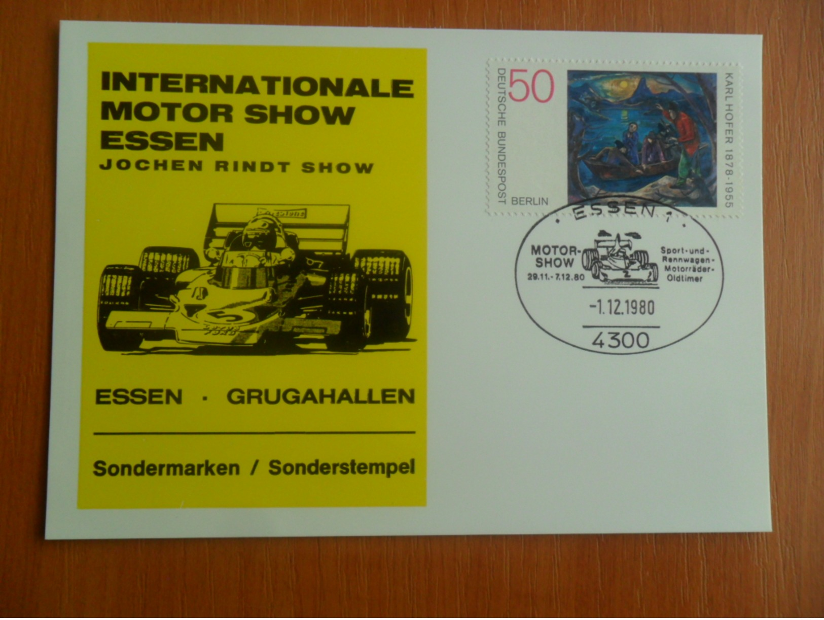 Postcards INTERNATIONALE MOTOR SHOW ESSEN, 1.12.1980. - Essen