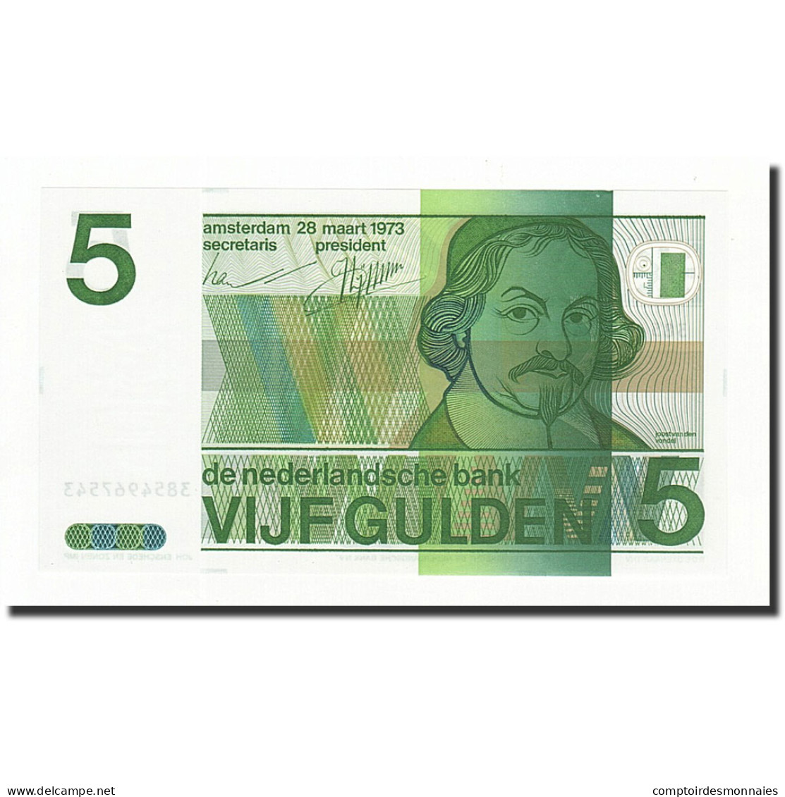 Billet, Pays-Bas, 5 Gulden, 1973-03-28, KM:95a, NEUF - 5 Gulden