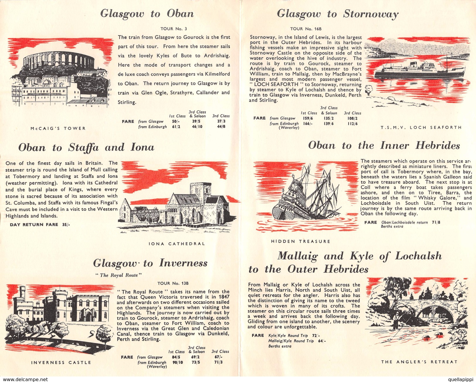 05795 "SCOTLAND THE ROAD TO THE ISLE - THOS COOK & SON LTD-EDIMBURGH - DAVID MACNRAYNE LTD" PIEGHEVOLE PUBBLICITARIO - Pubblicitari