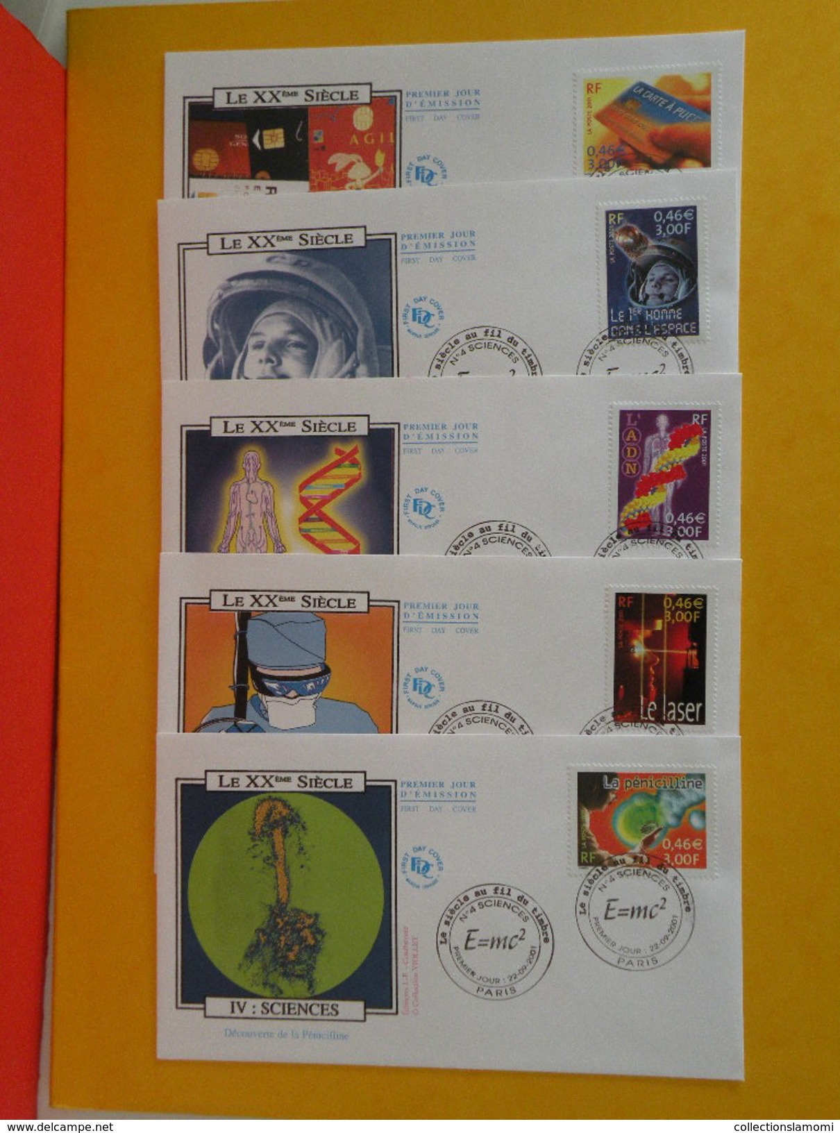 FDC > 2000-2009 - Le XXème Siècle IV: Sciences - Paris - 22.9.2001 - 1er Jour, Coté 17 &euro; Lot 5 FDC - 2000-2009