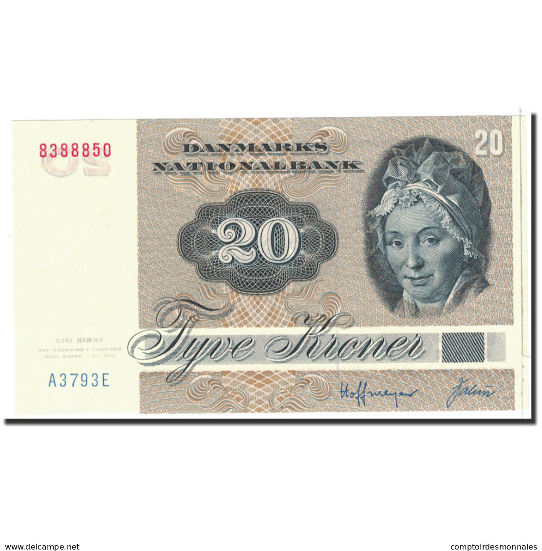 Billet, Danemark, 20 Kroner, 1979-1988, Undated, KM:49a, NEUF - Danemark