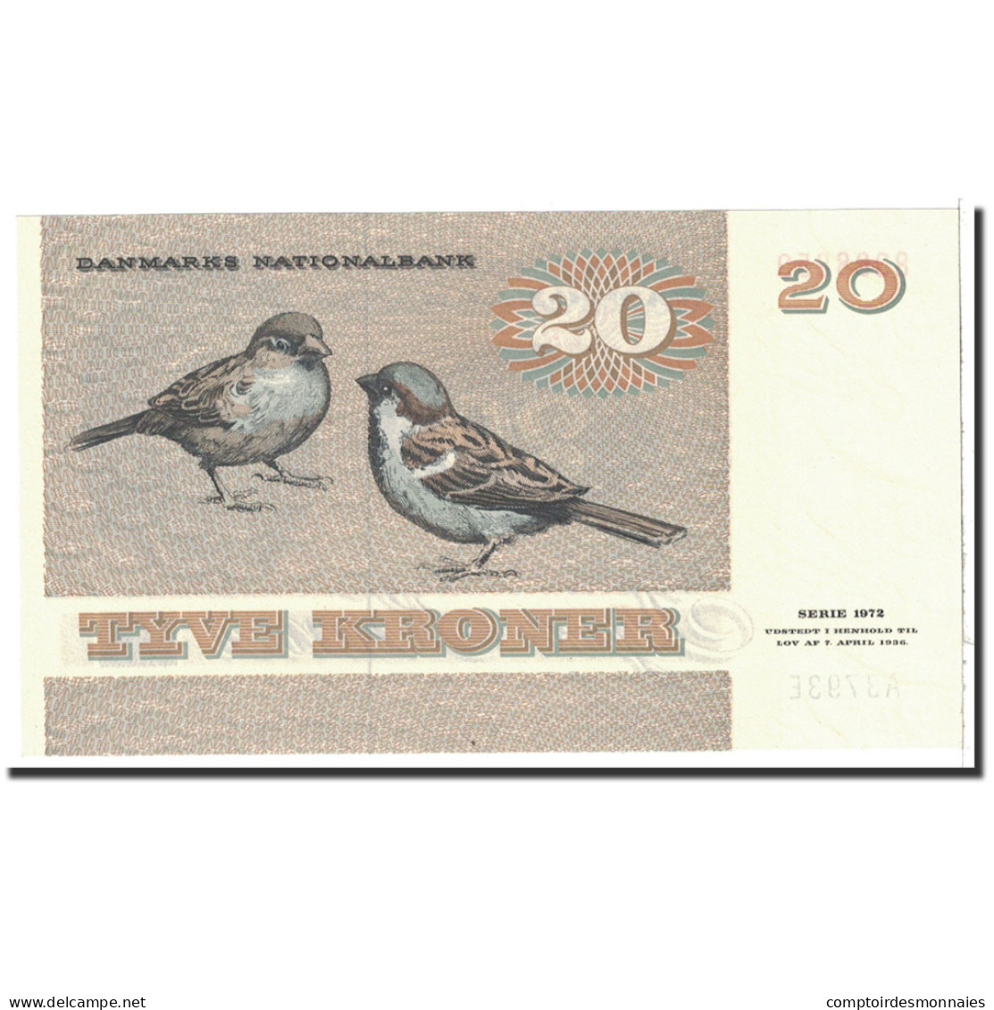 Billet, Danemark, 20 Kroner, 1979-1988, Undated, KM:49a, NEUF - Danemark