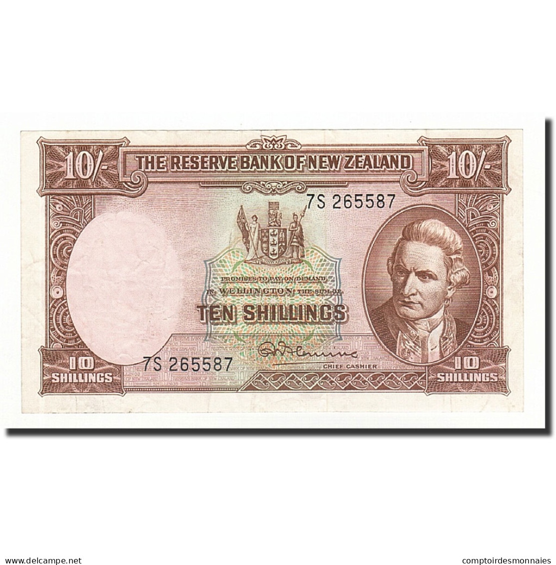 Billet, Nouvelle-Zélande, 10 Shillings, 1967, KM:158d, TTB - Nieuw-Zeeland