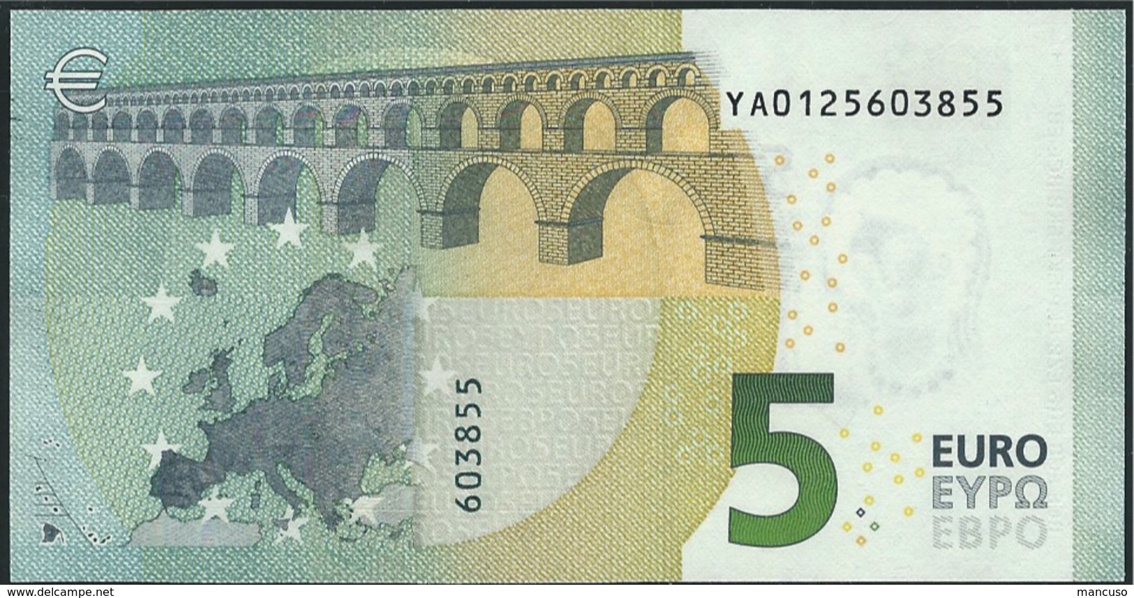 &euro; 5 GREECE  Y001 A3  DRAGHI  UNC - 5 Euro