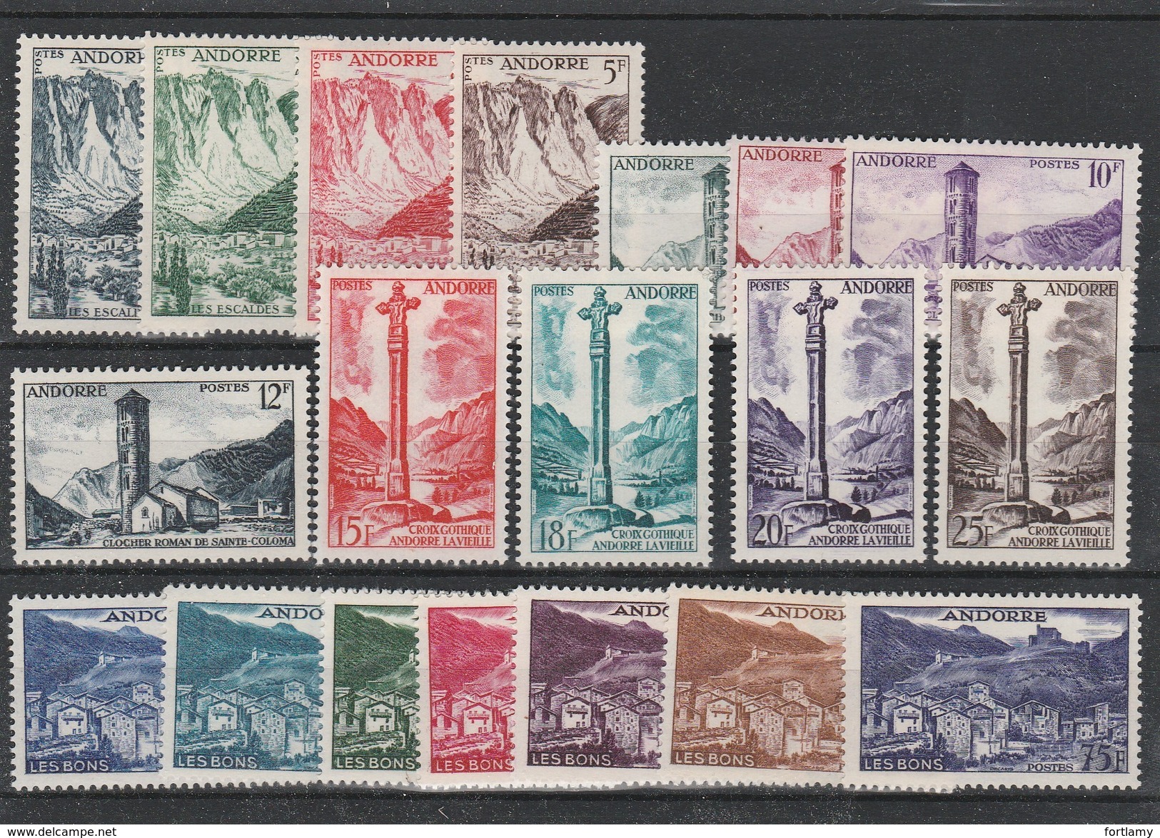 LOT 191 ANDORRE  N° 138 à 153  * - Unused Stamps