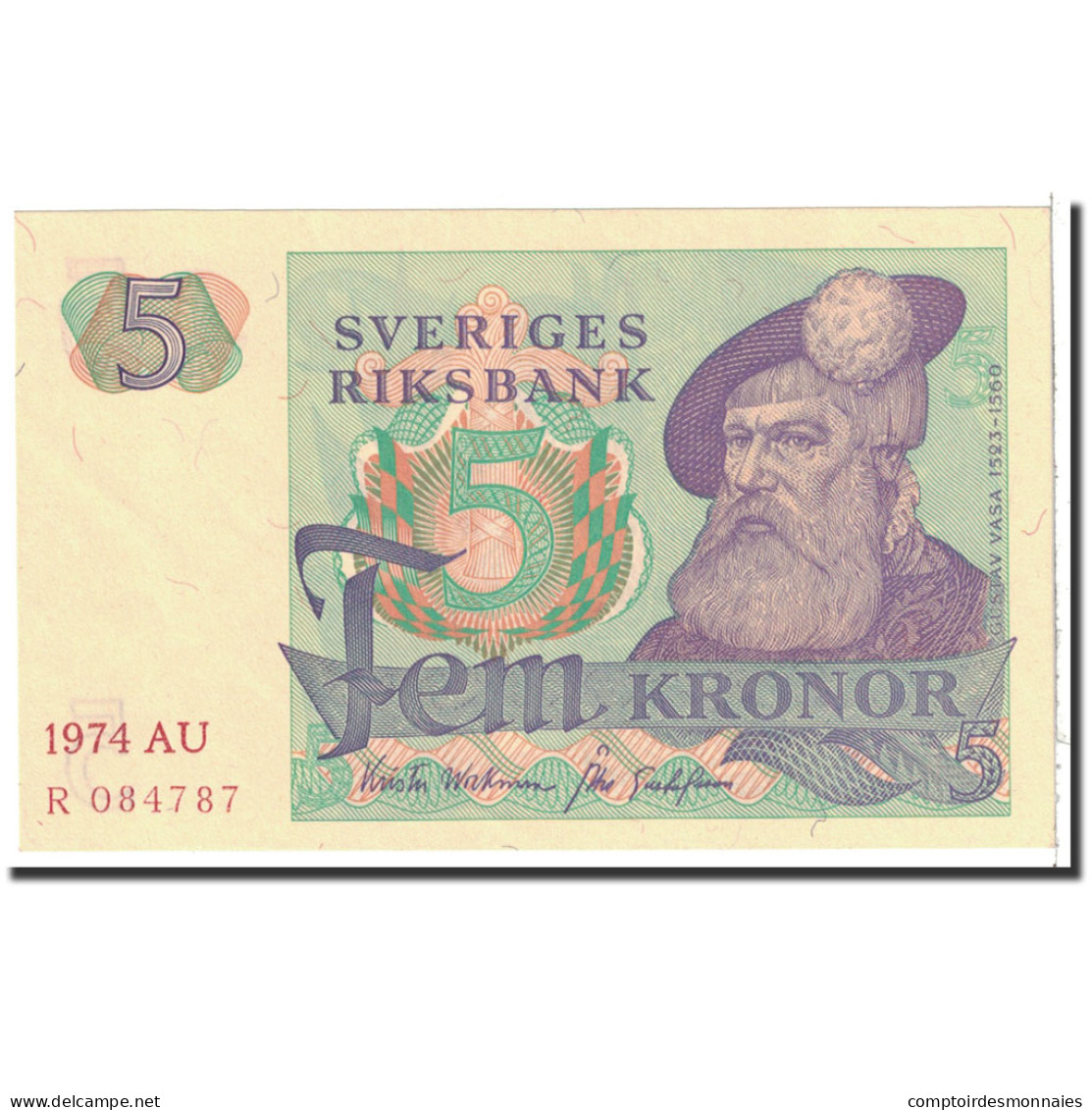 Billet, Suède, 5 Kronor, 1974, Undated, KM:51r3, NEUF - Suède