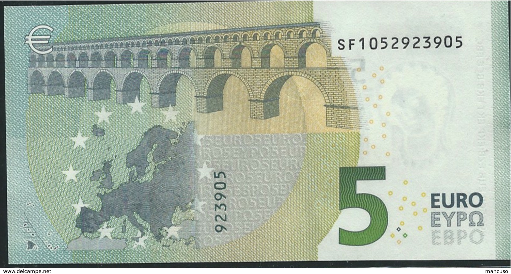 &euro; 5 ITALY  SF S006 A1 Charge "05"  DRAGHI  UNC - 5 Euro