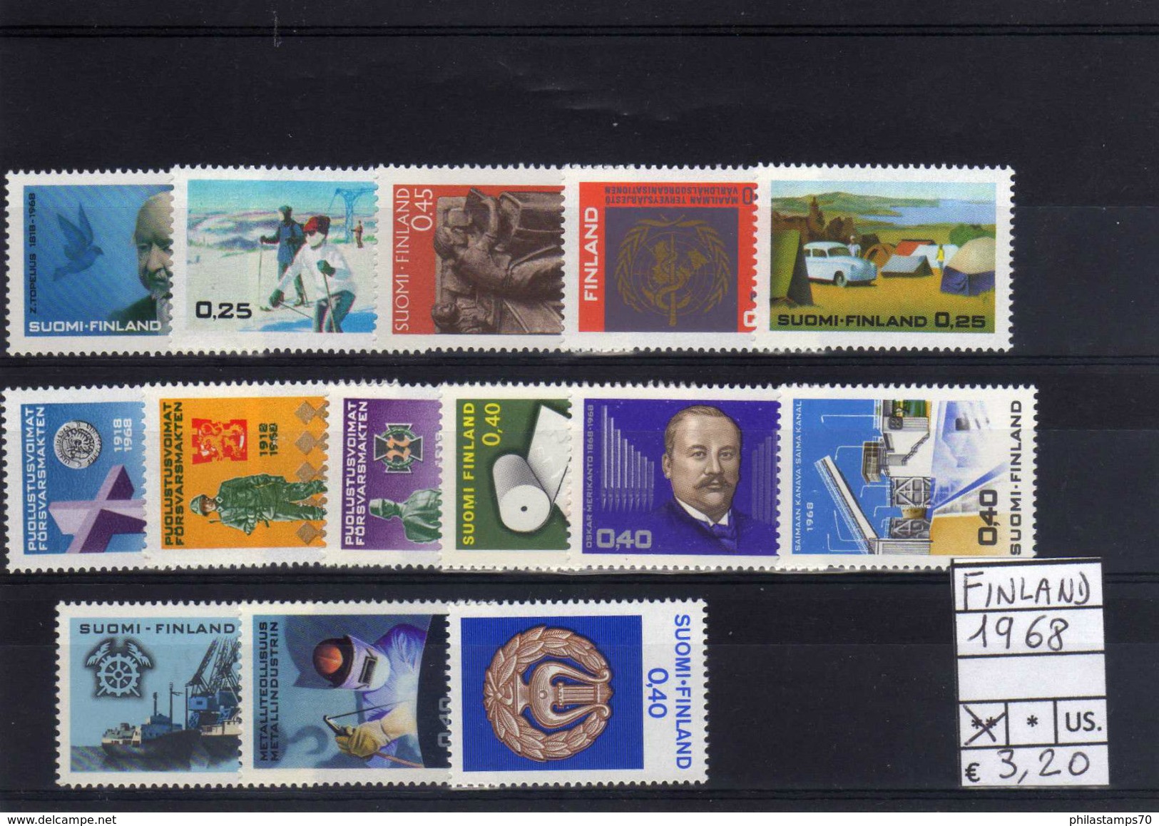 1968 FINLAND FINLANDIA COMPLETE YEAR MINT MNH** - Ungebraucht