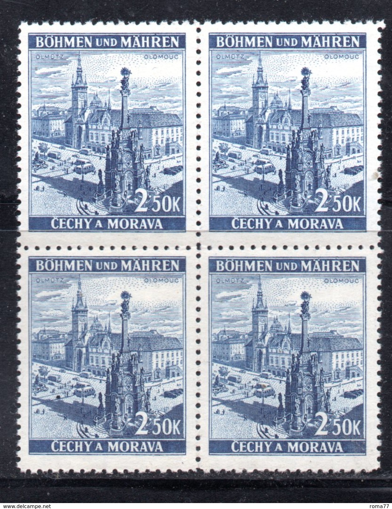 XP3052 - BOEMIA MORAVIA 1939, OLOMOUC  2,50 K  Coppia  *** - Unused Stamps