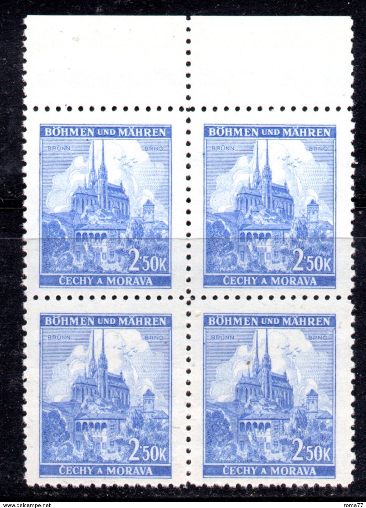 XP3053 - BOEMIA MORAVIA 1940, BRNO  2,50 K  Quartina  *** - Unused Stamps