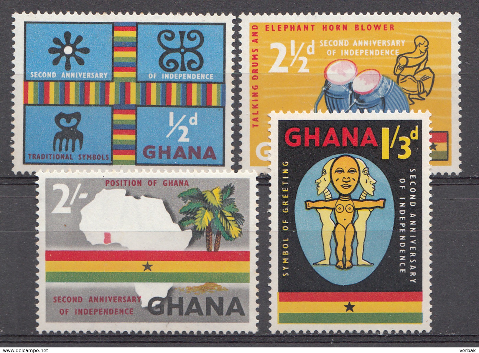 Ghana 1959 Mi.nr: 42-45 Unabhängigkeit  Neuf Sans Charniere /MNH / Postfris - Ghana (1957-...)