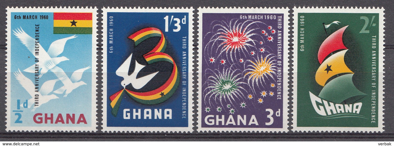 Ghana 1960 Mi.nr: 73-76 Unabhängigkeit  Neuf Sans Charniere /MNH / Postfris - Ghana (1957-...)