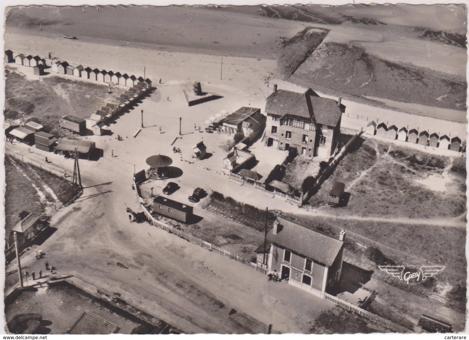 14,CALVADOS,BERNIERES SUR MER,VUE AERIENNE RAY DELVERT,PILOTE ET PHOTOGRAPHE - Autres & Non Classés