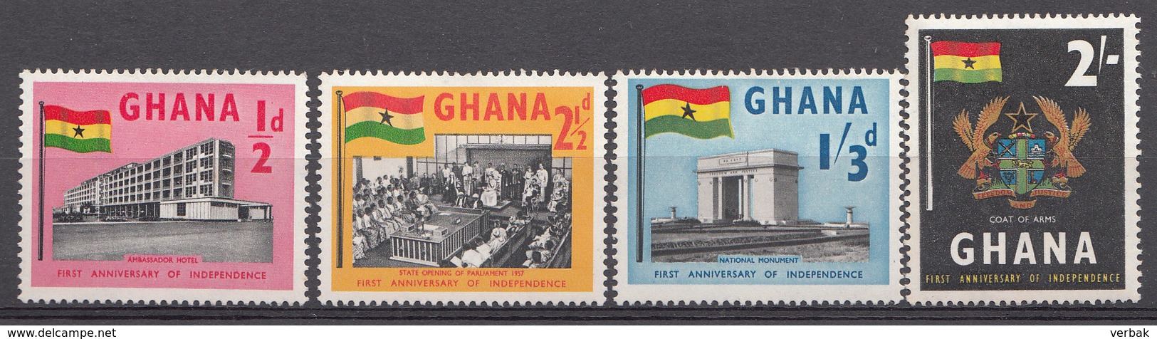 Ghana 1958 Mi.nr: 20-23 Unabhängigkeit  Neuf Sans Charniere /MNH / Postfris - Ghana (1957-...)