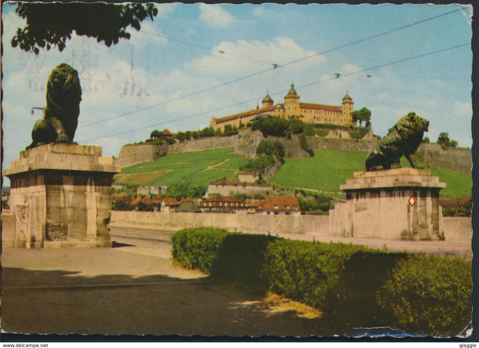 °°° 4694 - WURZBURG - FESTUNG MARIENBERG MIT LOWENBRUCKE - 1962 °°° - Wuerzburg