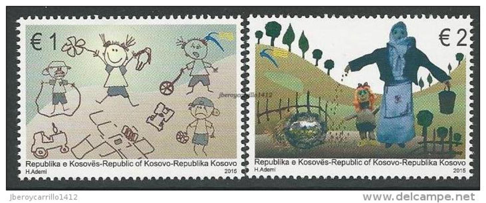 KOSOVO/ REPUBLIC KOSOVA/ REPUBLIQUE DU KOSOVO  -EUROPA 2015- "JUGUETES ANTIGUOS / OLD TOYS"- SERIE De 2 V. - 2015