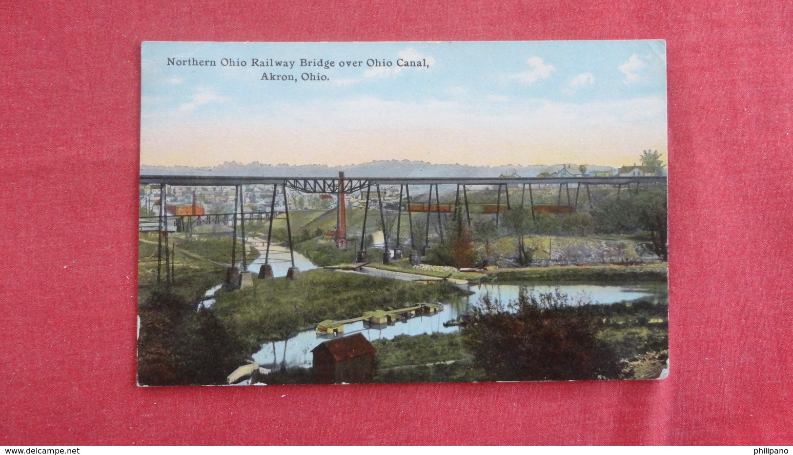 Northern Ohio Railway Bridge Over Ohio Canal   Ohio > Akron----ref 2573 - Akron