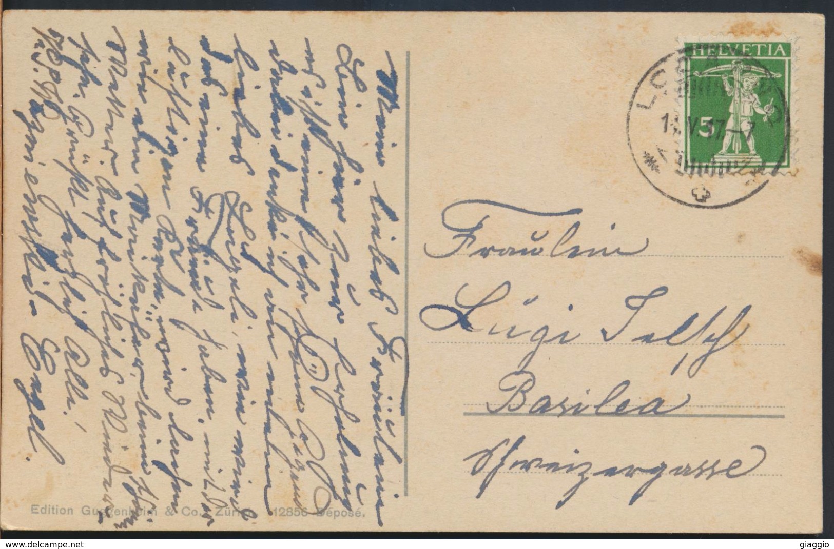 °°° 4744 - SVIZZERA - TI - COSTUME TICINESE (VALLE MAGGIA) - 1917 With Stamps °°° - Maggia