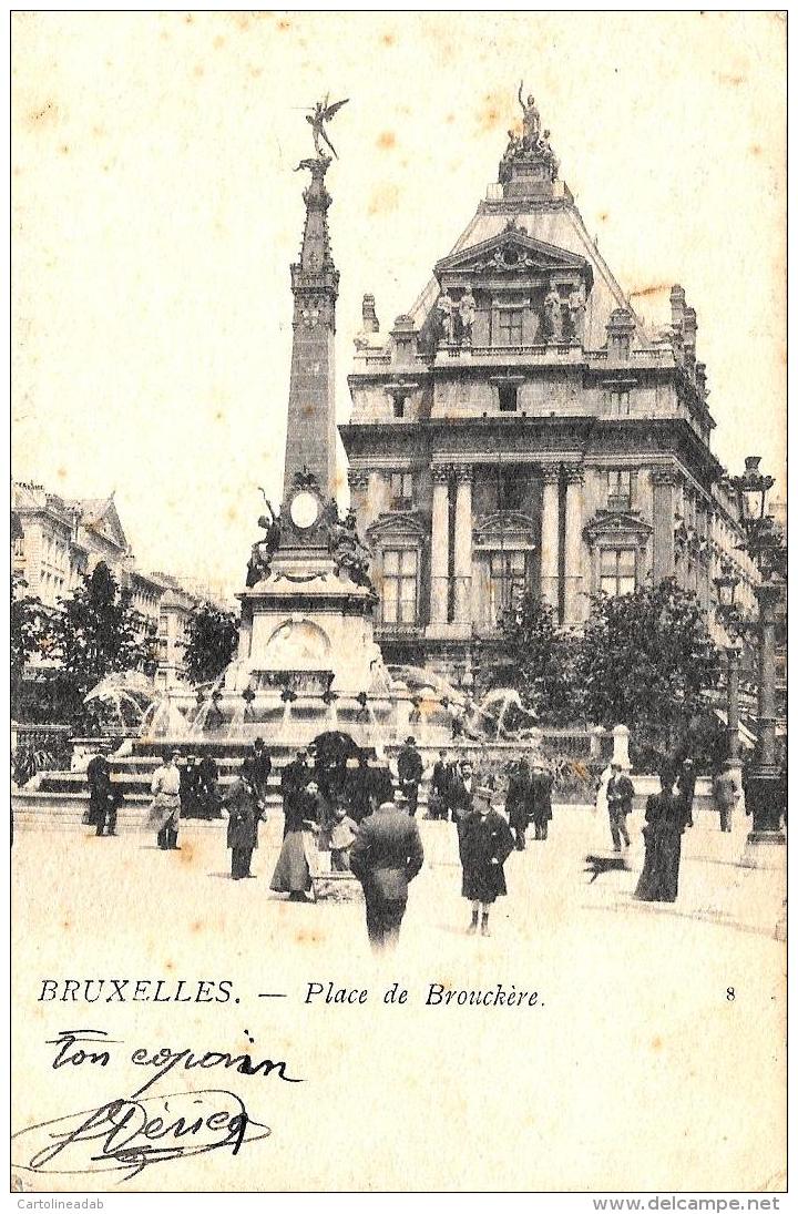 [DC10050] CPA - BELGIO - BRUXELLES PLACE DE BROUCKERE - Viaggiata - Old Postcard - Plätze