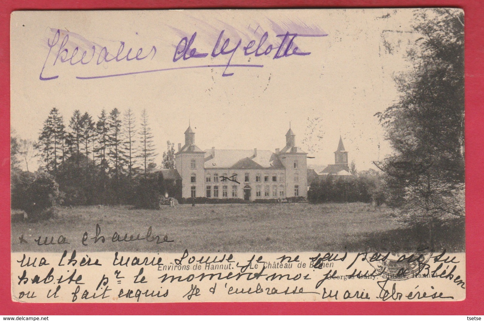 Blehen ... Le Château - 1910  ( Voir Verso ) - Hannuit