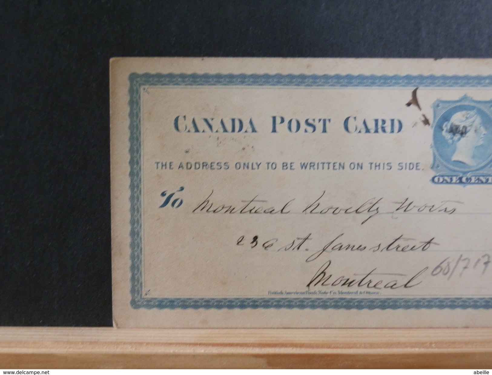 68/717  CP  CANADA - 1860-1899 Reign Of Victoria