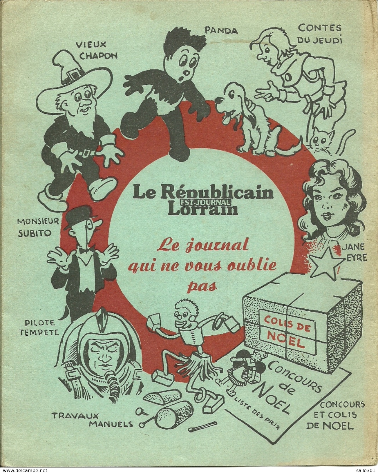 Rare Protège-cahier Le Républicain Lorrain Est Journal Signé Jean Morette - J