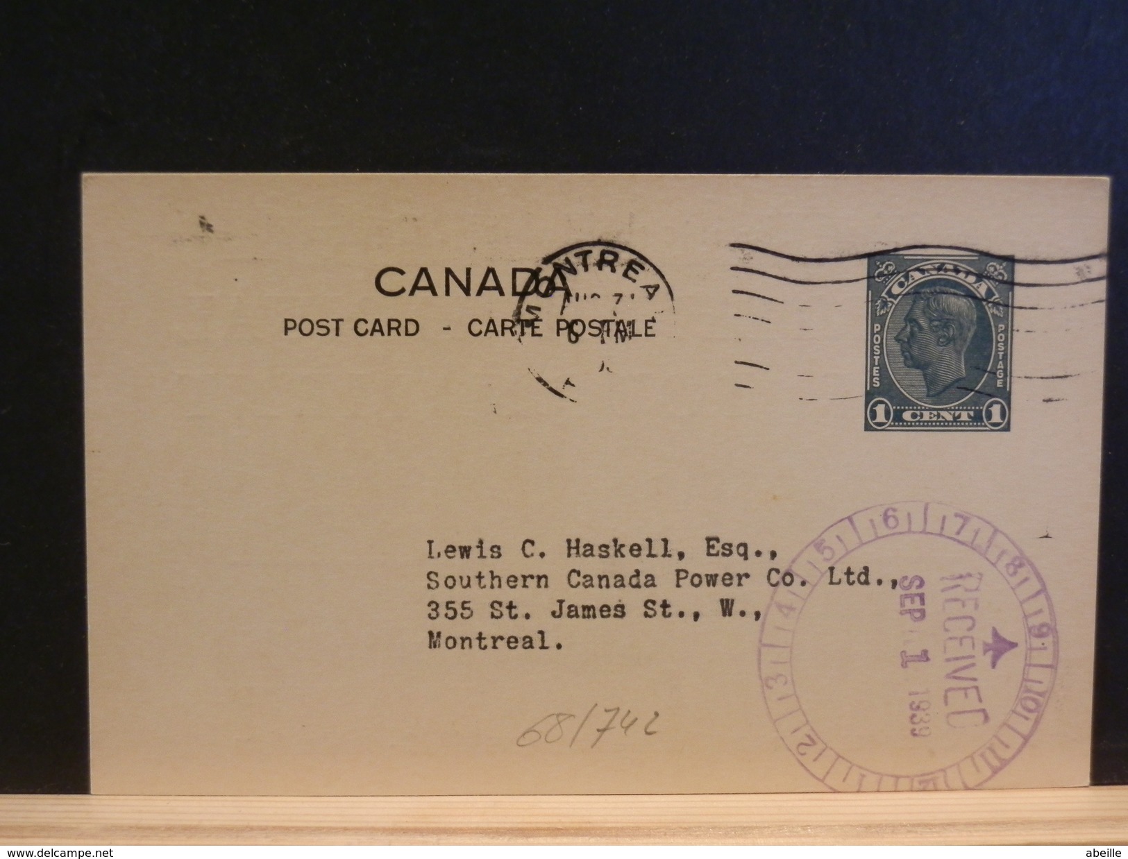 68/742   CP  CANADA  1939 - 1903-1954 Reyes