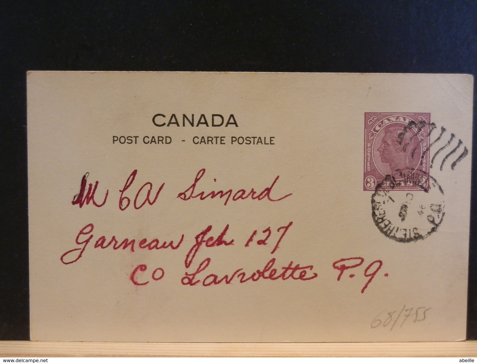 68/755   CP  CANADA - 1903-1954 Reyes