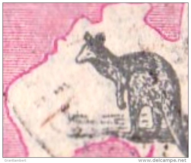 Australia 1929 Kangaroo 10/- Grey &amp; Pink Small Multi Wmk - EWE-FACED Variety - Used Stamps