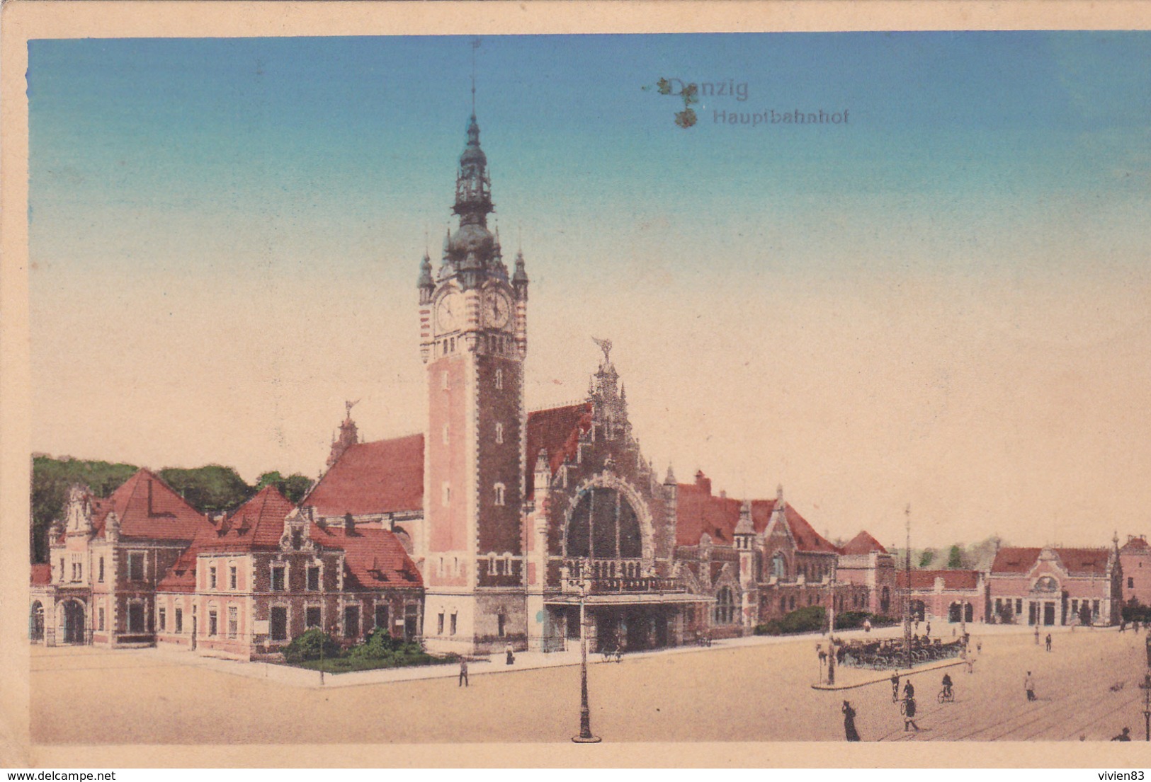 CPA DANZIG . HAUPBAHNHOF 1920 - Polen