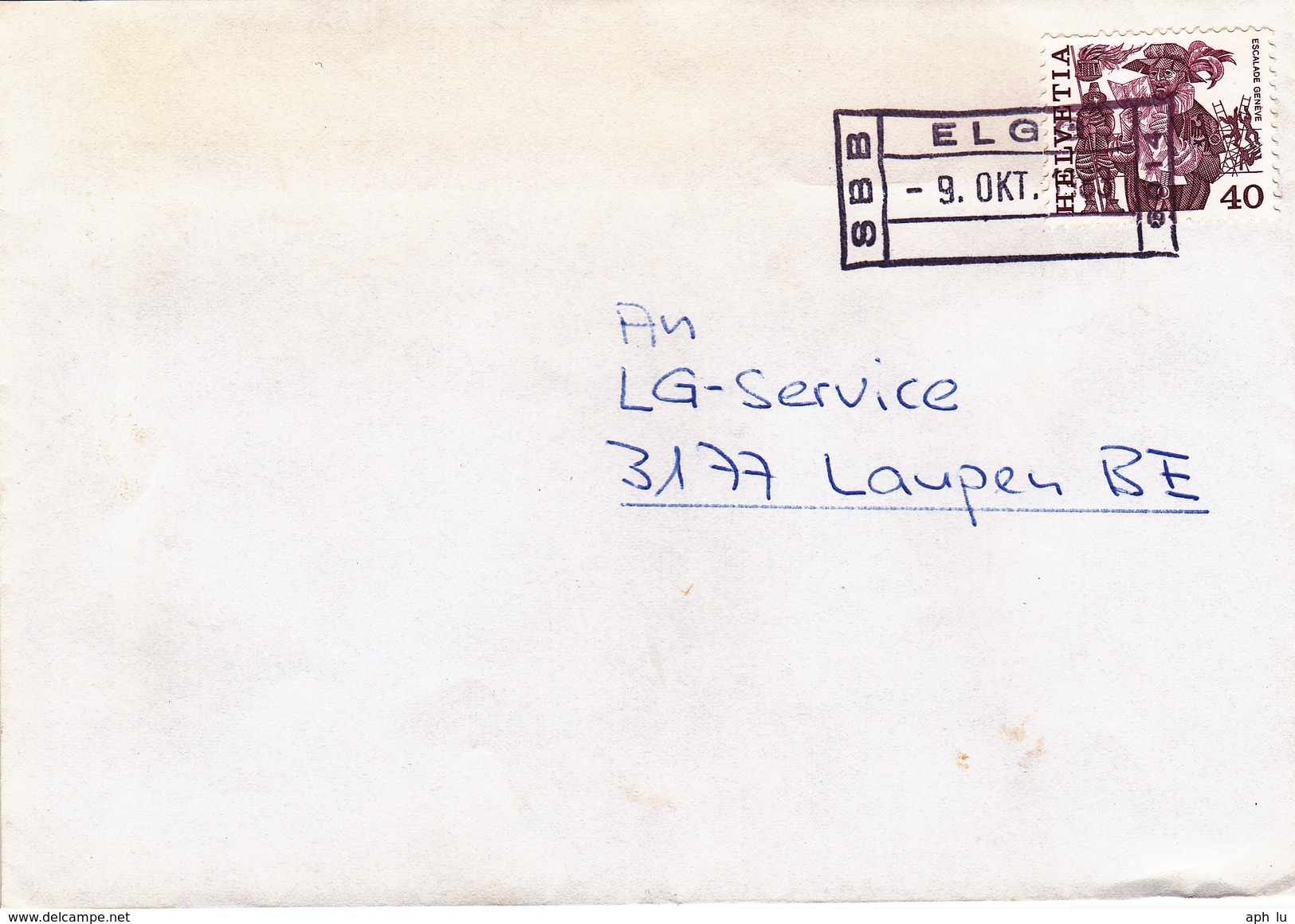Brief Von SBB Elgg (Bahnhofsstempel) (br0758) - Ferrocarril