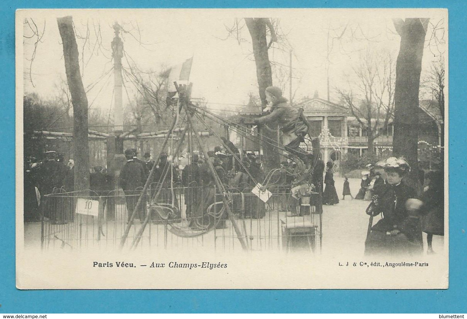 CPA PARIS VECU - Les Balançoires Aux Champs Elysées - Champs-Elysées