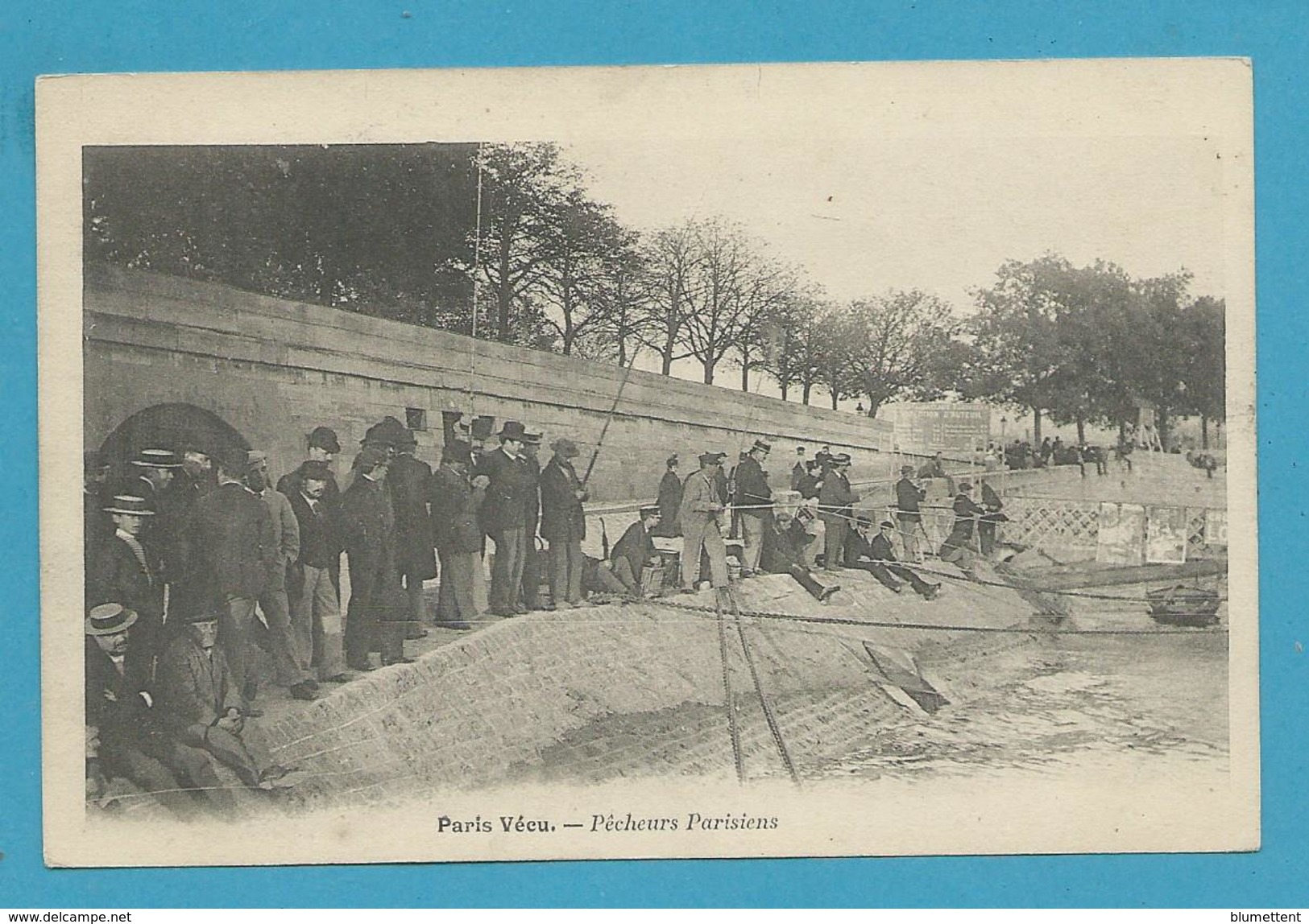 CPA Animée PARIS VECU Pêche - Pêcheurs Parisiens - Autres & Non Classés