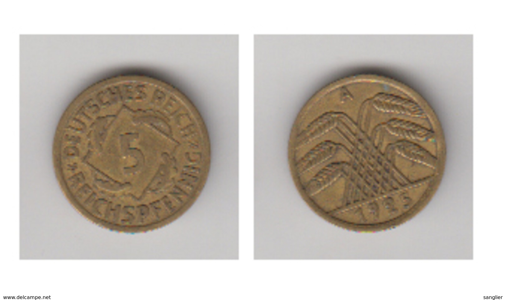 5 REICHSPFENNIG 1925 A - 5 Reichspfennig