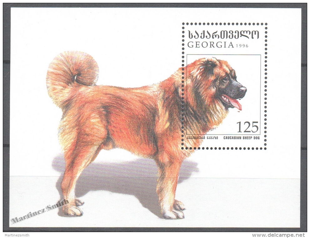 Georgie - Georgia 1996 Yvert BF 10, Fauna. Dogs - Miniature Sheet - MNH - Georgia