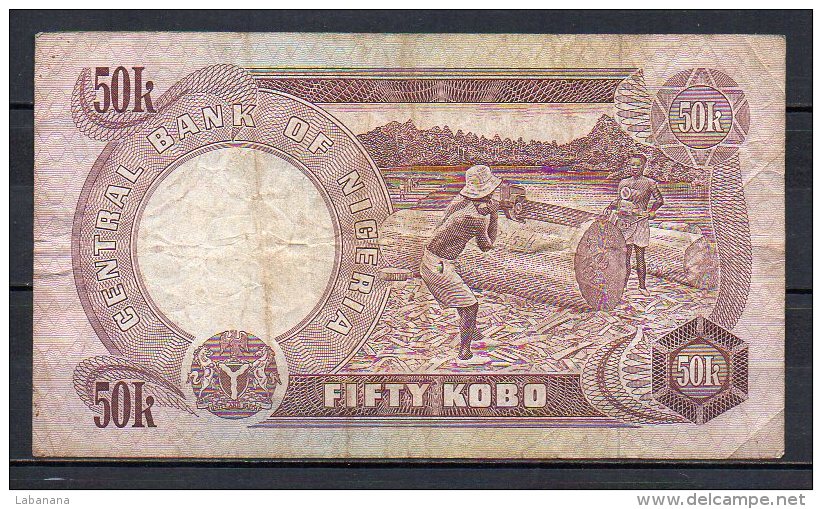 528-Nigeria Billet De 50 Kobo 1973-78 DD93 Sig.3 - Nigeria