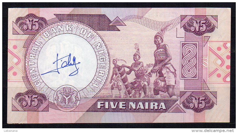 550-Nigeria Billet De 5 Naira 1984 DI22 Sig.9 - Nigeria