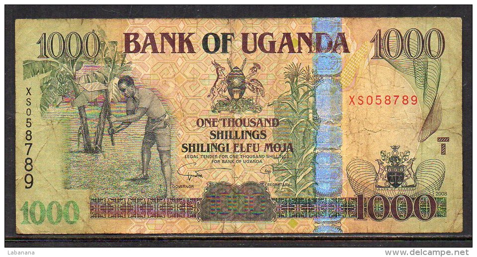 528-Ouganda Billet De 1000 Shillings 2008 XS058 - Ouganda