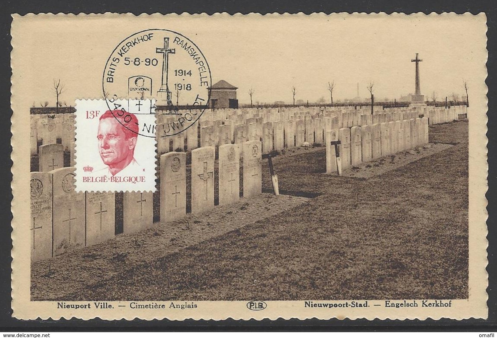 Postkaart Met Brits Kerkhof - Oorlog 1914/1918 - Histoire