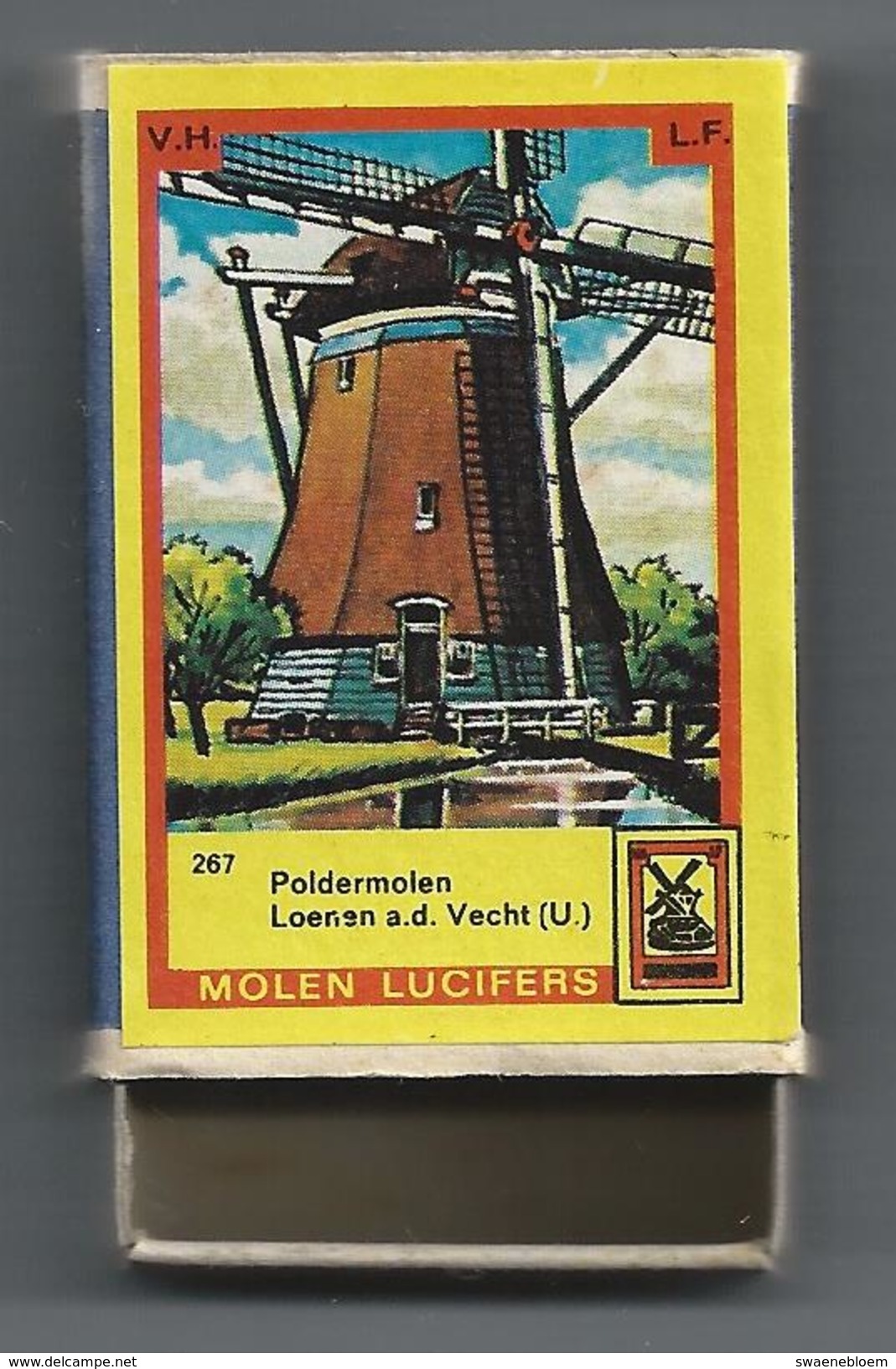 NL.- Loenen Aan De Vecht. Utrecht. Molen Lucifers  267 - Poldermolen - Luciferdoosje - Matchbox. 2 Scans - Luciferdozen