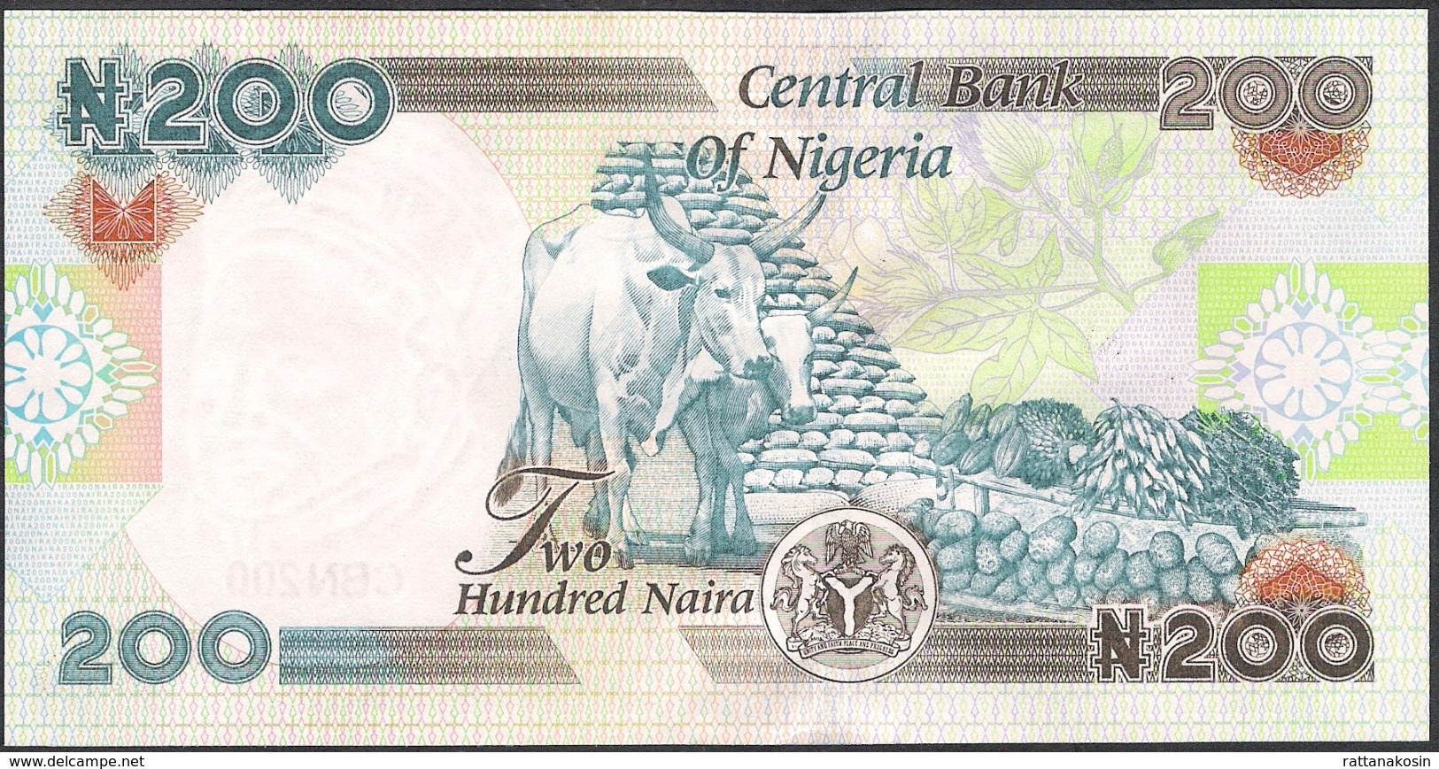 NIGERIA P29v 200 NAIRA 2016 # D/40 Signature 21 UNC. - Nigeria