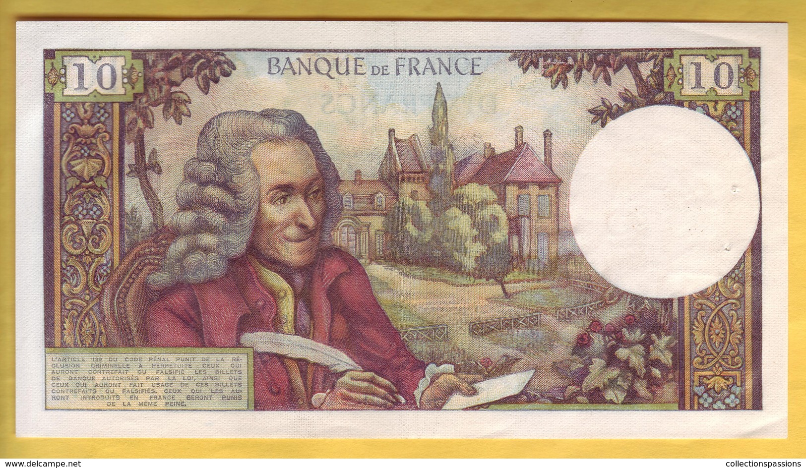 BILLET FRANCAIS - 10 Francs Voltaire 2-7-1970 SUP+ - 10 F 1963-1973 ''Voltaire''