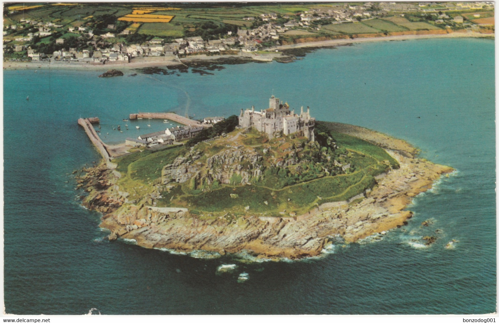 St. Michael's Mount, Marazion, Cornwall. Aerial View. Unposted - St Michael's Mount