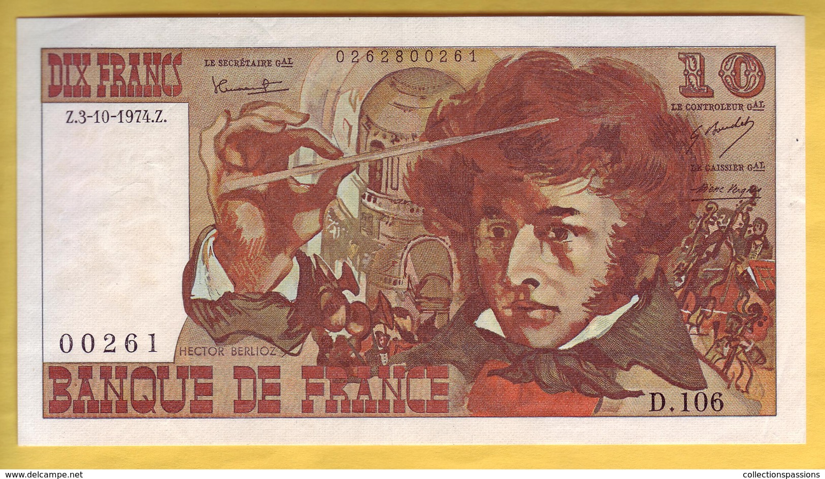 BILLET FRANCAIS - 10 Francs Berlioz 3-10-1974 SUP+ - 10 F 1972-1978 ''Berlioz''