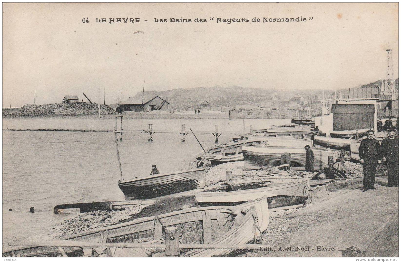 Le Havre  -RARE -  Les Bains Des  " Nageurs De Normandie "- Scan Recto-verso - Non Classés